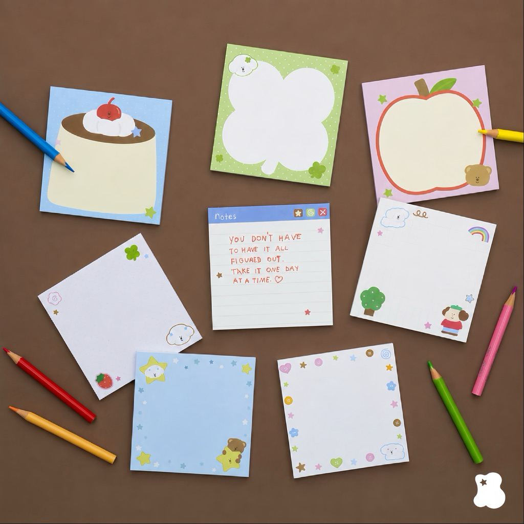 Bringhome Memopad 9*9 cm. สมุดฉีก สำหรับจดโน๊ต (40 แผ่น)
