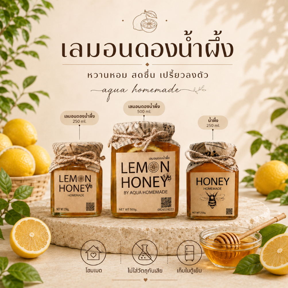 LEMON HONEY เลมอนดองน้ำผึ้งแท้