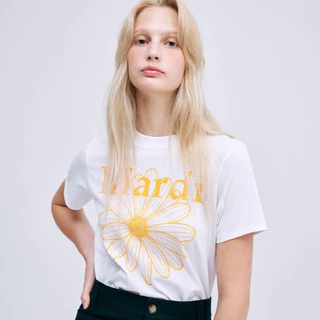 Mardi Mercredi Slim Tshirt Flowermardi / Washing (Charcoal White, Blue White)