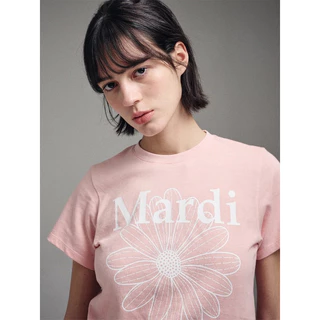 Mardi Mercredi Slim Tshirt Flowermardi / Washing (Charcoal White, Blue White)