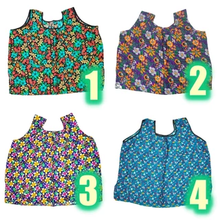 BigSize อก60นิ้ว เสื้อคอกระเช้าลายดอก ผู้ใหญ่/คนแก่ ไซส์ใหญ่พิเศษ จัมโบ้ พร้อมกระเป๋าข้าง ซิปแบบซ่อน