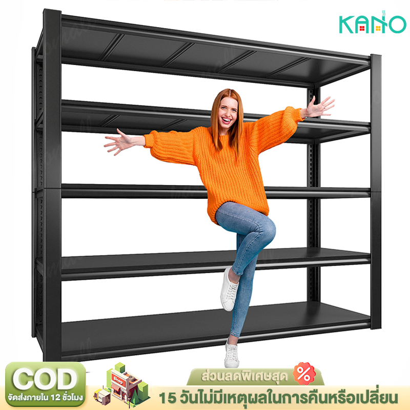 KANO หนาขึ้น ชั้นวางของ 5/4/3ชั้น ชั้นวางสินค้า รับน้ำหนัก 500KG โครงเหล็กแข็งแรง ใช้โกดัง ร้านค้า ห้องครัว พร้อมส่ง