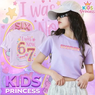 COD (จัดส่งตลอด 24 ชั่วโมง) เสื้อครอปเด็กผู้หญิง แขนสั้น ลายโบว์ เสื้อยืดแฟชั่นเด็ก สไตล์เกาหลี น่ารัก หวานๆ