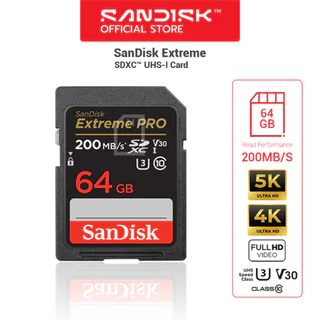 SanDisk Extreme Pro SD Card SDXC 64GB ( SDSDXXU-064G-GN4IN ) ความเร็วอ่าน 200MB/s เขียน 90MB/s