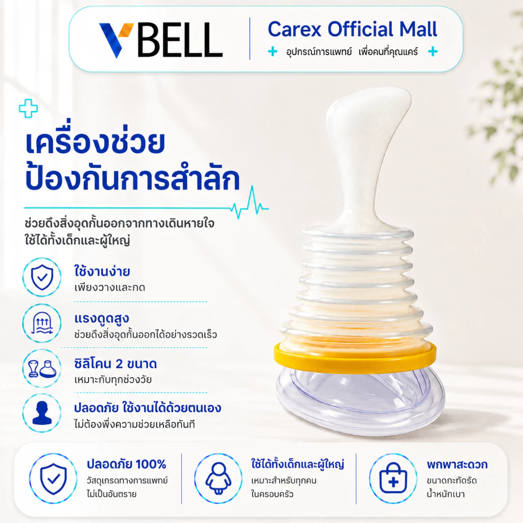 LifeVac ของแท้จาก USA อุปกรณ์ช่วยเหลือเมื่อ อาหารติดคอ สำลักอาหาร