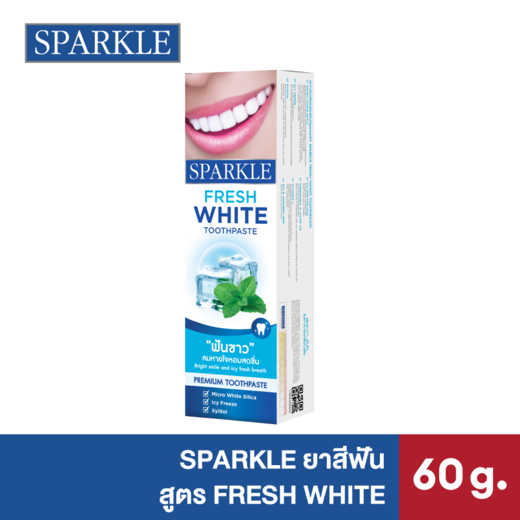 SPARKLE ยาสีฟัน สปาร์คเคิล ไวท์ สูตร WHITE TOOTHPASTE 60 G (10SK00003)