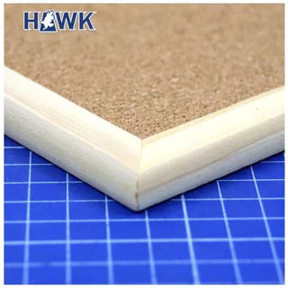 Hawk กระดานไม้ก๊อก บอร์ดติดประกาศ 30*40 40*60 60x90cm - ขอบสีธรรมชาติ