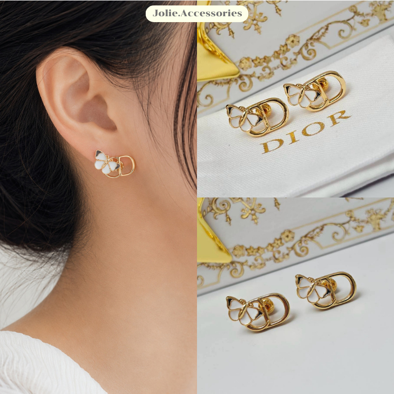 (D309) ต่างหู D มาใหม่ชนshop งานสวย ลัคชูสุดๆ มีปั๊มตัวแบรนด์ ♡