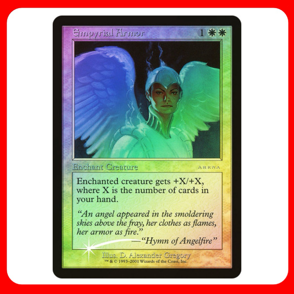 [MTG] Empyrial Armor [PROMO] [WHITE] [COMMON] [Arena Foil] [ENG] (การ์ดเมจิค / Magic the Gathering) 