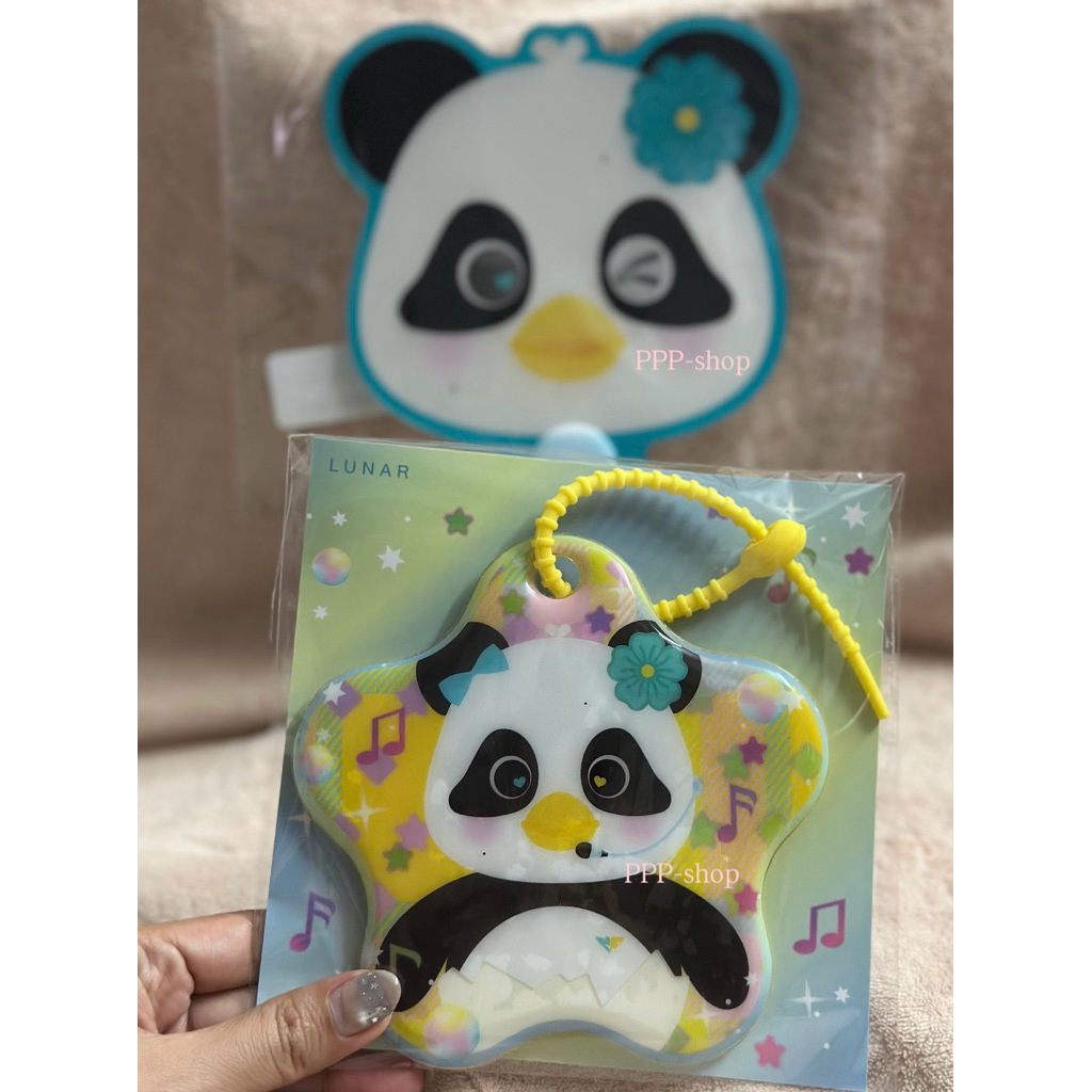 [พร้อมส่ง] GMMTV Squishy Card Holder Lunar Hand Fan Mirror กระจกลูน่า น้ำตาลฟิล์ม NamtanFilm