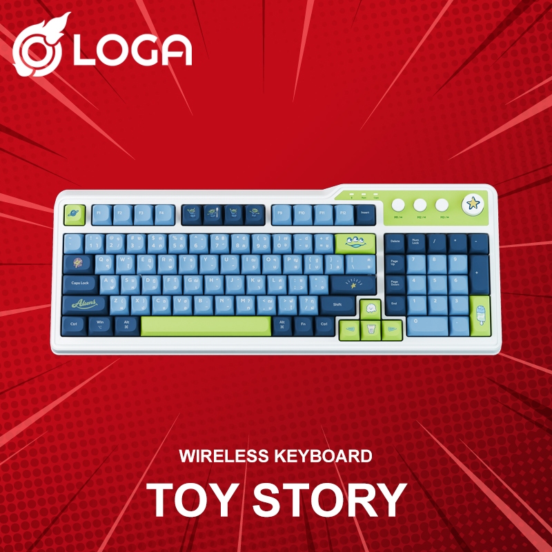 คีย์บอร์ด LOGLOG by LOGA : Toy Story Wireless Keyboard (ภาษาไทย) ประกันศูนย์ 2 ปี