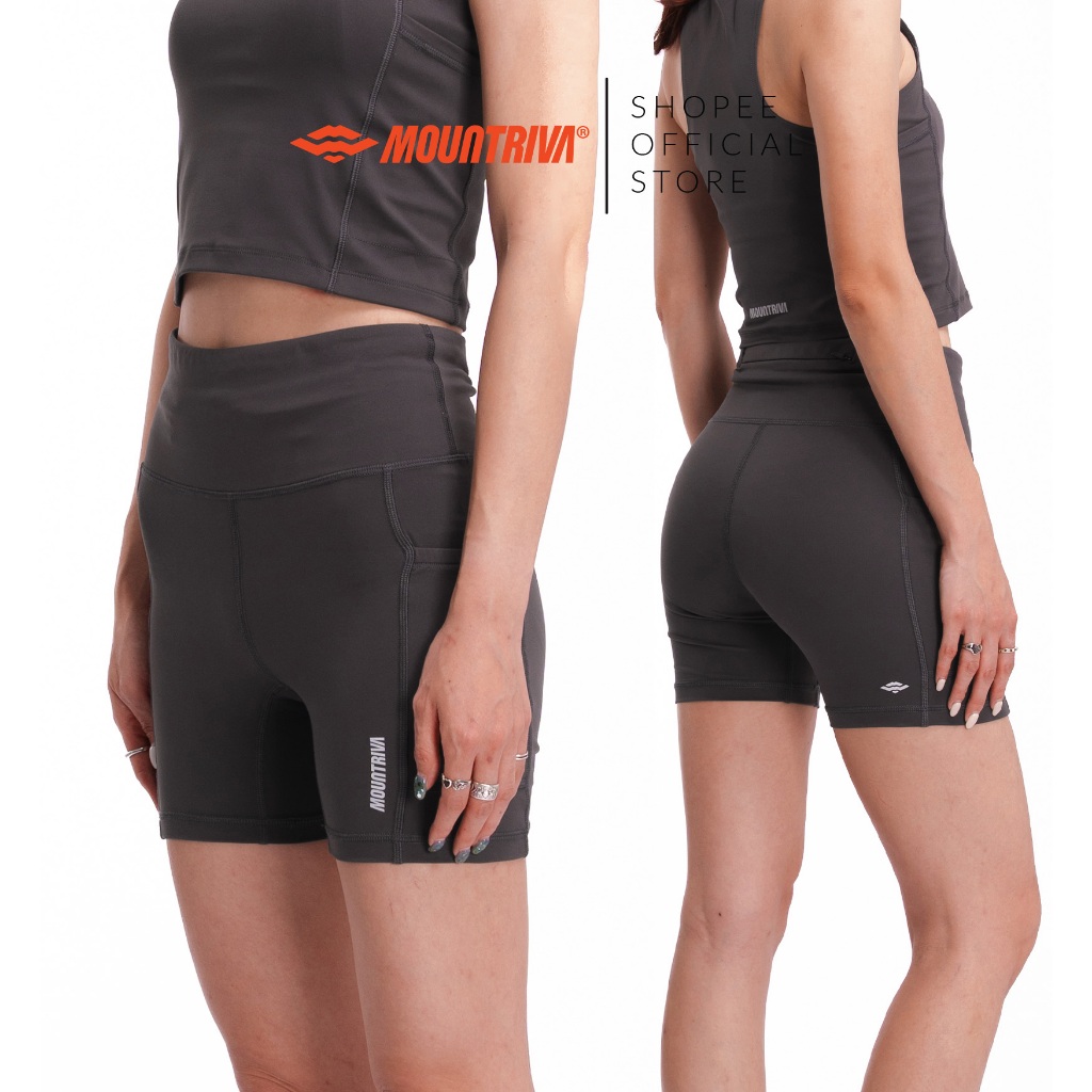 Mountriva MW Tight zip YKK กางเกงออกกำลังกายเอวสูงทรงกระชับ สำหรับ ผู้หญิง