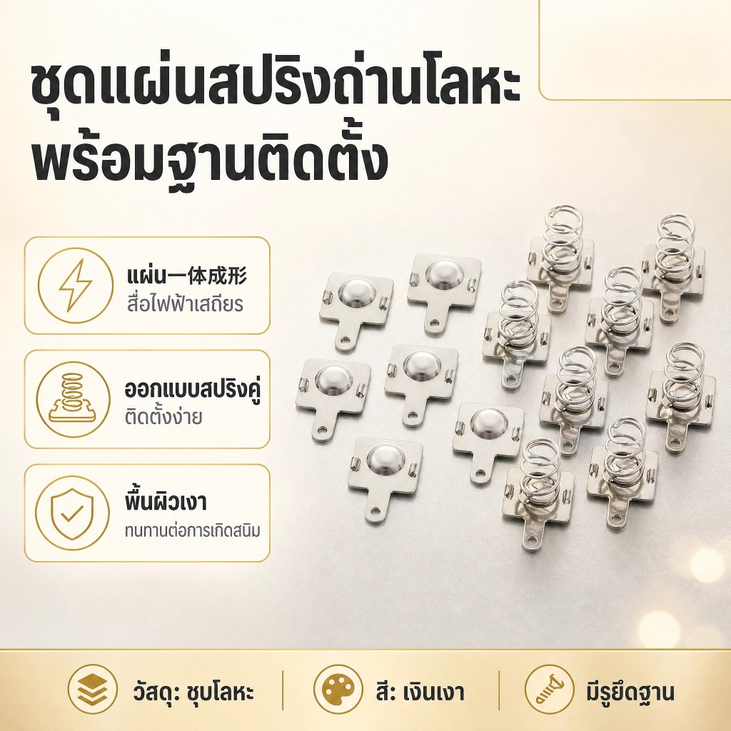 LEMO-T แผ่นสัมผัสแบบสปริงสำหรับเปลี่ยนแบตเตอรี่โลหะ10คู่สำหรับแบตเตอรี่ AA AAA