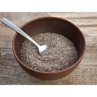 เมล็ดเจีย 100 ก. ตราเสือบิน เมล็ดเชีย (chia seeds) ธัญพืช สะอาด ส่งตรงจากบริษัท