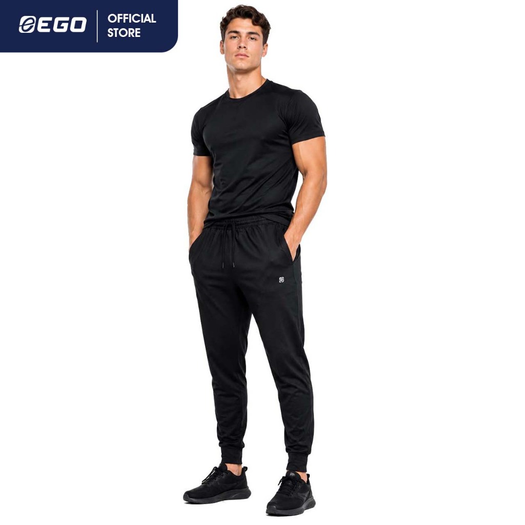 EG9107 กางเกงแทร็คสูทสีล้วน (ซิปปลายขา) EGO SPORT