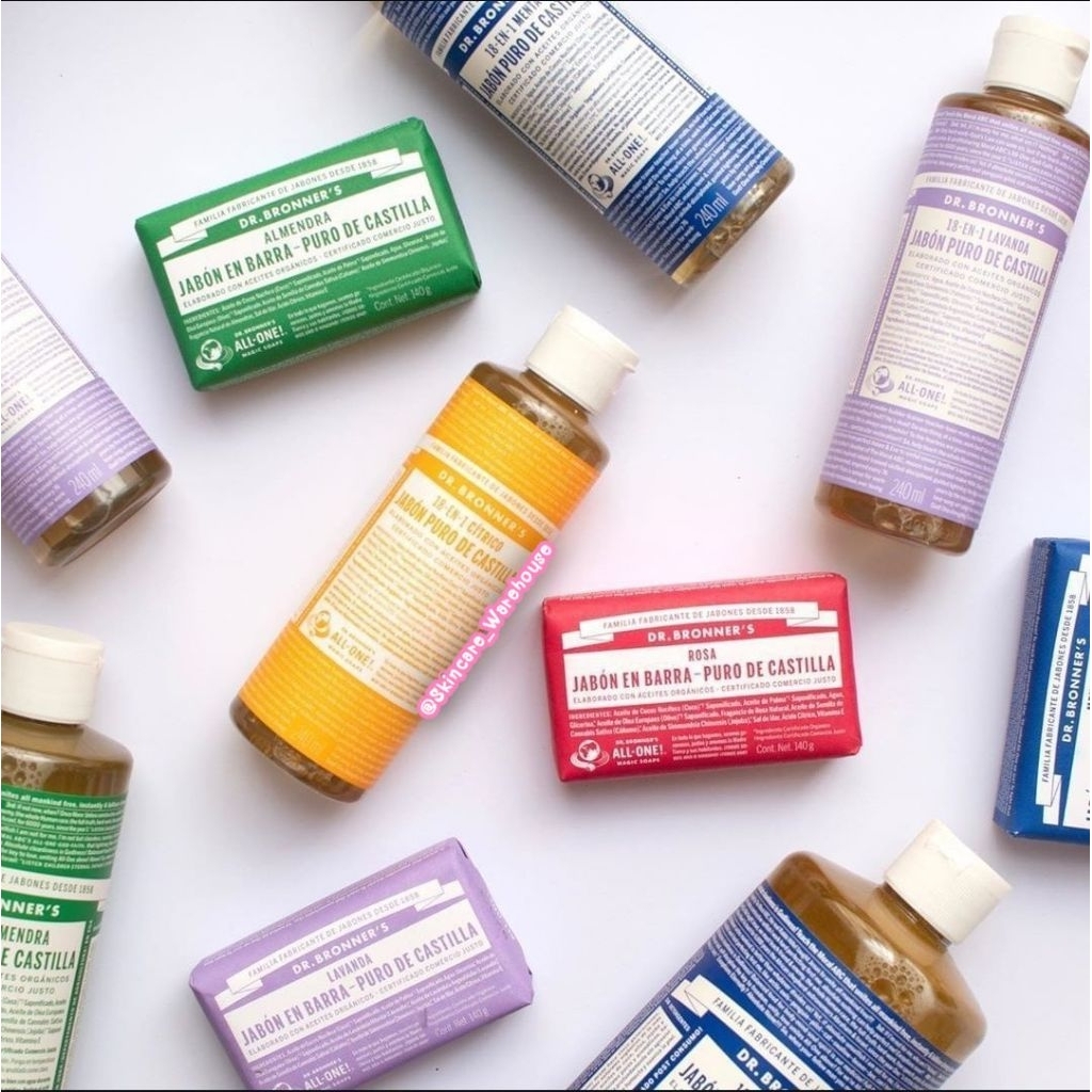 🛒พร้อมส่ง 🛁 Dr Bronner’s Bar Soap 🫧 สบู่ก้อน สบู่ออร์แกนิค สบู่ไร้สารเคมี ทำจากน้ำมันธรรมชาติ 140g น