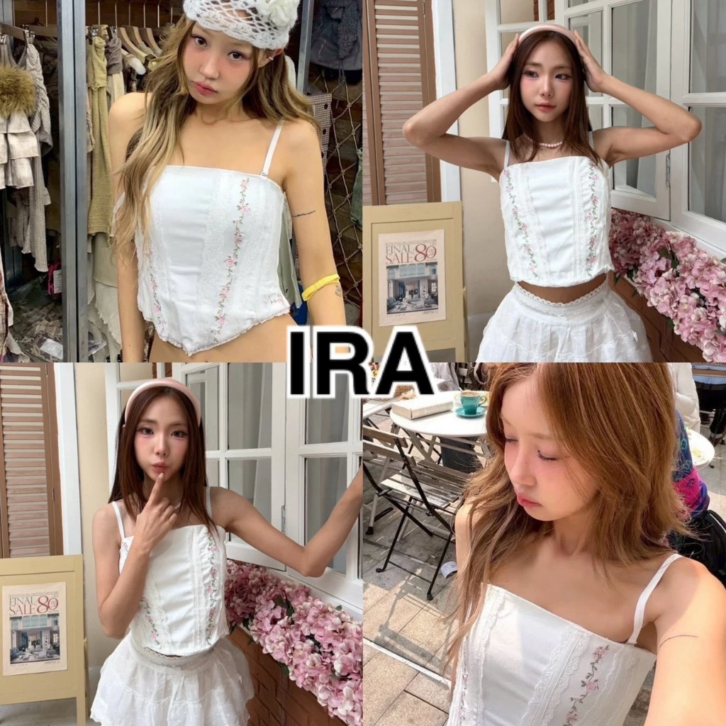 BY IRA (2026-136) Rossie Topเสื้อรัดตัว Bustier ปักลายดอกไม้ สำหรับผู้หญิง