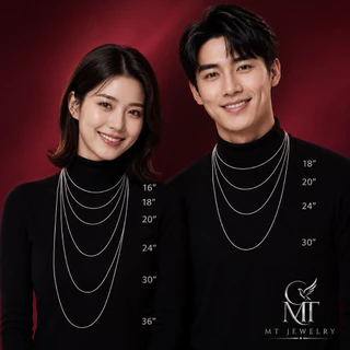 MT สร้อยคอเงินแท้ กระดูกงู 1 1.2 1.5 2 มม ยาว 16 18 20 22 24 นิ้ว Chain (scmix5) MT Jewelry มณีธารา