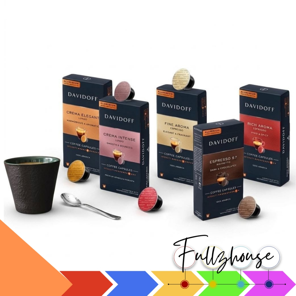 จัดส่งด่วน Davidoff Coffee Capsule กาแฟแคปซูล 5.5g x 10 ใช้กับเครื่องชง นำเข้าจากเยอรมัน *ราคาเซลล์ไม่มีกล่องนะคะ*