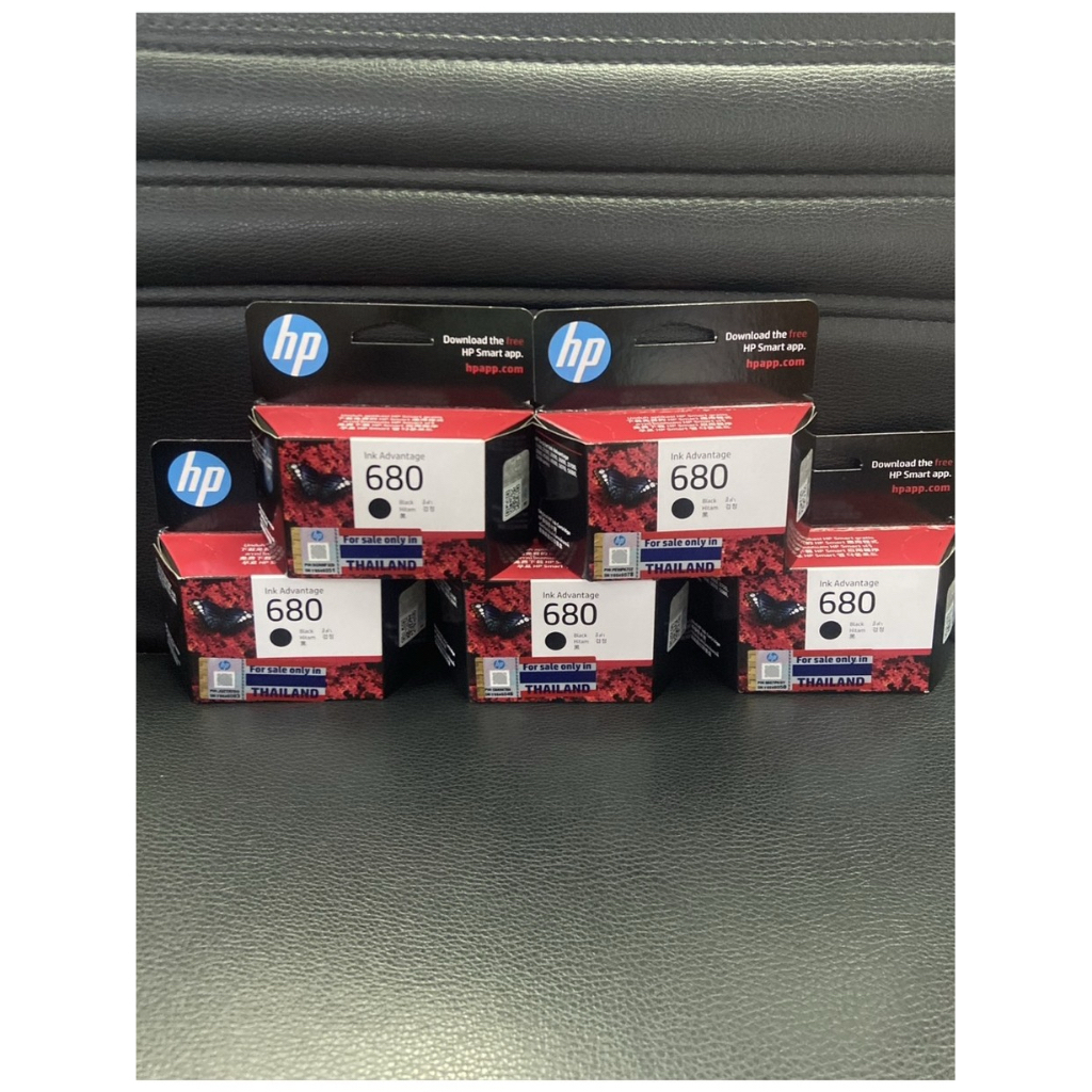 HP 680 ดำ HP 680 สี หมึกพิมพ์ inkjet ของแท้ 100% (ตลับดำ+ สี)
