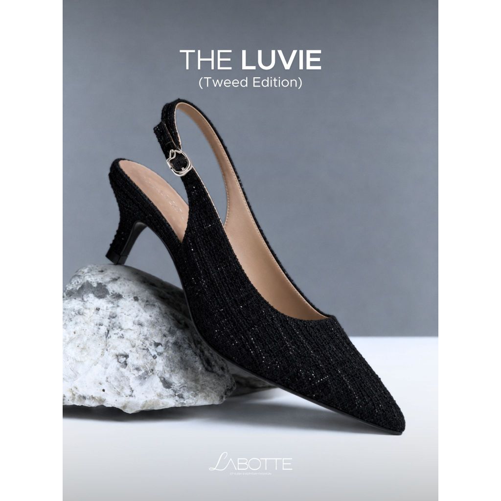 The Luvie (Tweed Edition) - Labotte.bkk รองเท้าส้นสูง ส้นสูงผ้าทวิต (YH25962-1A)