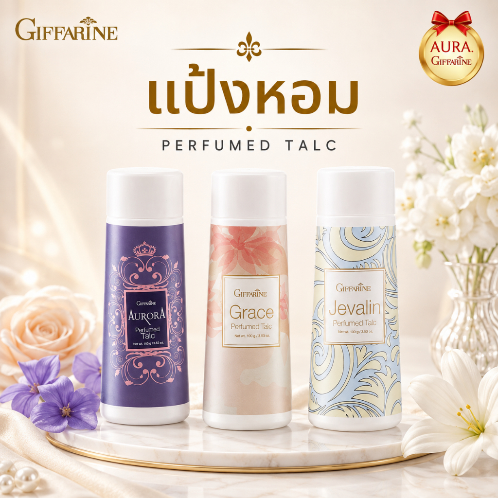 กลิ่นหอมติดกาย กิฟฟารีน แป้ง แป้งหอมโรยตัว  มั่นใจตลอดวัน