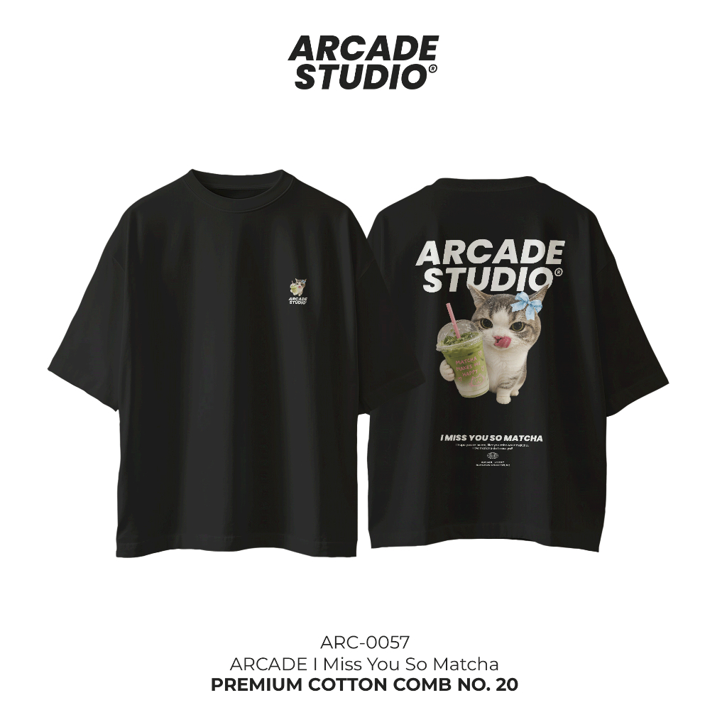 [พรี 4 วัน] ARCADE เสื้อ I Miss You So Matcha (ARC-0057) / เสื้อ Oversize เนื้อผ้า 100% Cotton Comb 190 GSM รูปที่ 4
