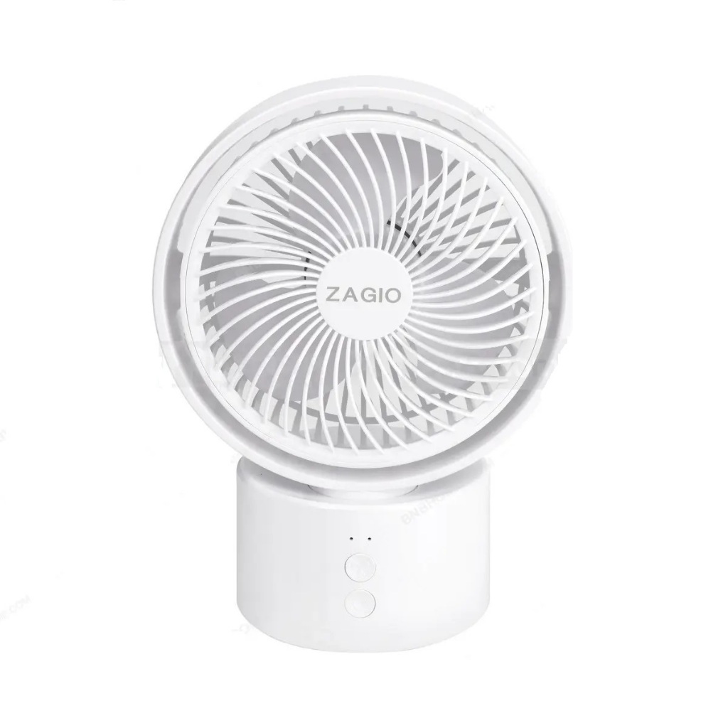 ZAGIO พัดลมตั้งโต๊ะไร้สาย 4 นิ้ว ZAGIO รุ่น ZG-9154 WH สีขาว