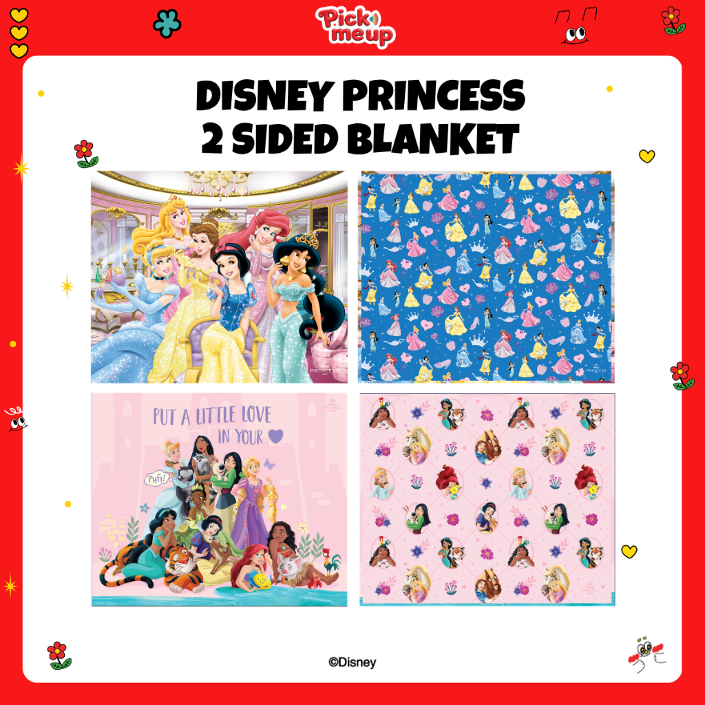 PickMeUp ผ้าห่มพิมพ์ลายสองด้าน Disney Princess ลิขสิทธิ์ Disney