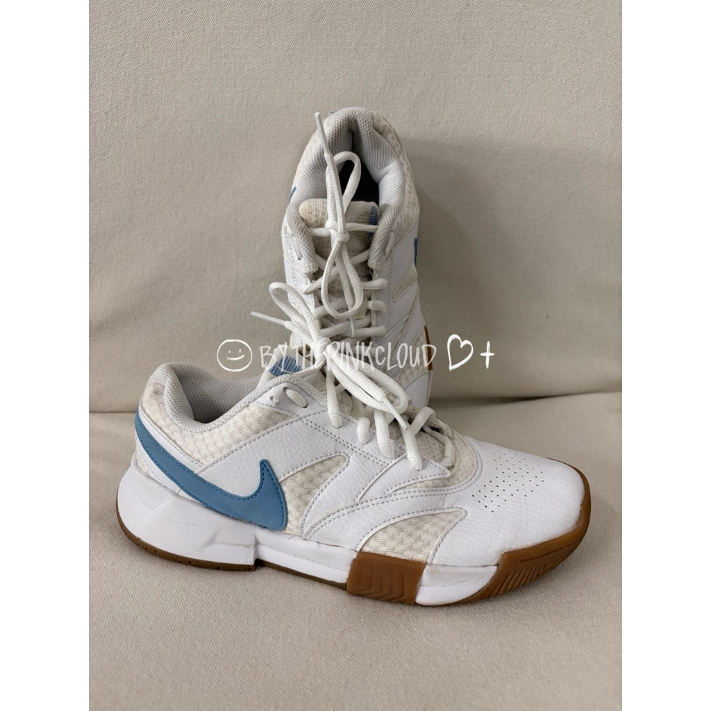 [รองเท้าเทนนิสมือสอง] Nike Court lite 4  size 7 USw(38) White | Blue ไม่มีกล่อง