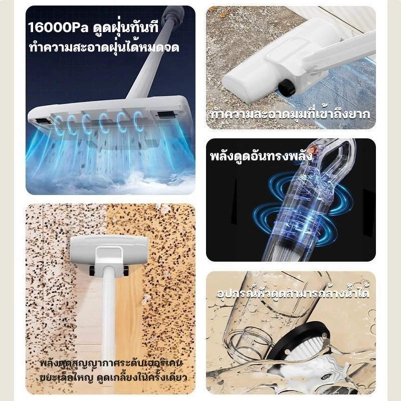 FCF เครื่องดูดฝุ่นไร้สาย ใช้ในครัวเรือน แรงดูดสูง เหมาะสำหรับอพาร์ทเมนท์ขนาดเล็ก เครื่องดูดฝุ่น thumbnail 3