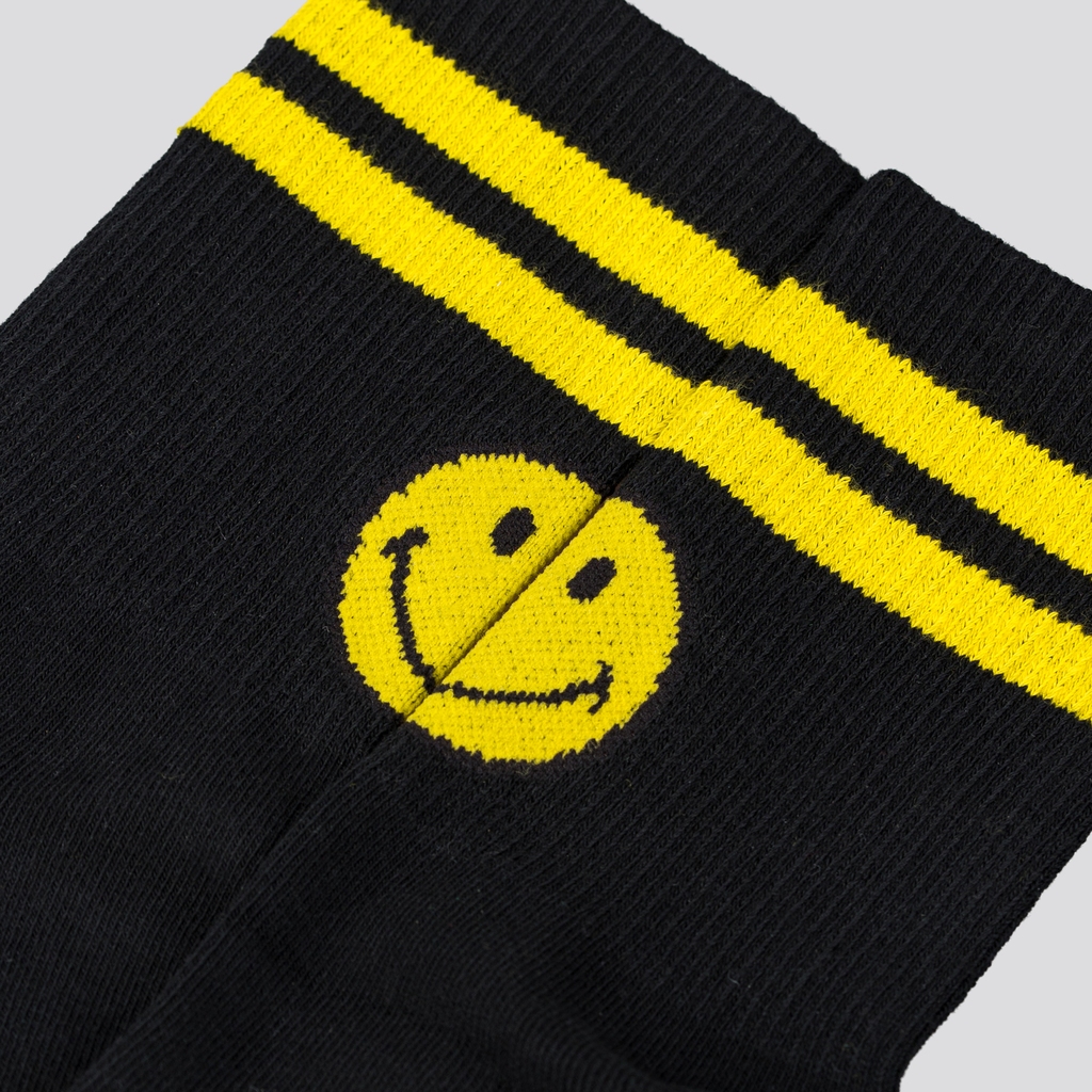 SMILEY®BL/YL STRIPPED CREW SOCKS — صورة 2
