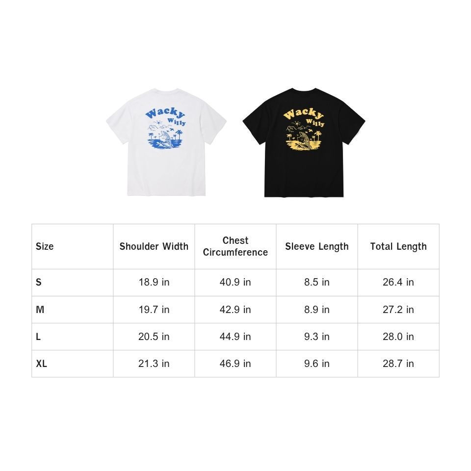 WACKY WILLY เสื้อยืดรุ่น KIKI SURFING GRAPHIC SHORT SLEEVE T-SHIRT BLACK Unisex 80331SSFSSU_F6BKXX — صورة 8