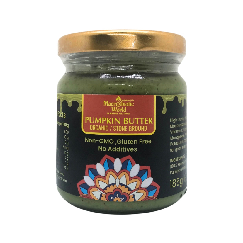 Organic/Bio Pumpkin Butter เนยเมล็ดฟักทอง (185g/500g) l Macrobiotic World Natural Efe l Spreads