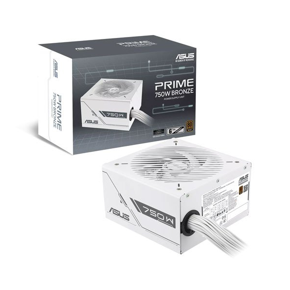 Asus Power Supply (พาวเวอร์ซัพพลาย) ASUS Prime 750W Bronze White Edition POWER SUPPLY (90YE00Y3-B0DA