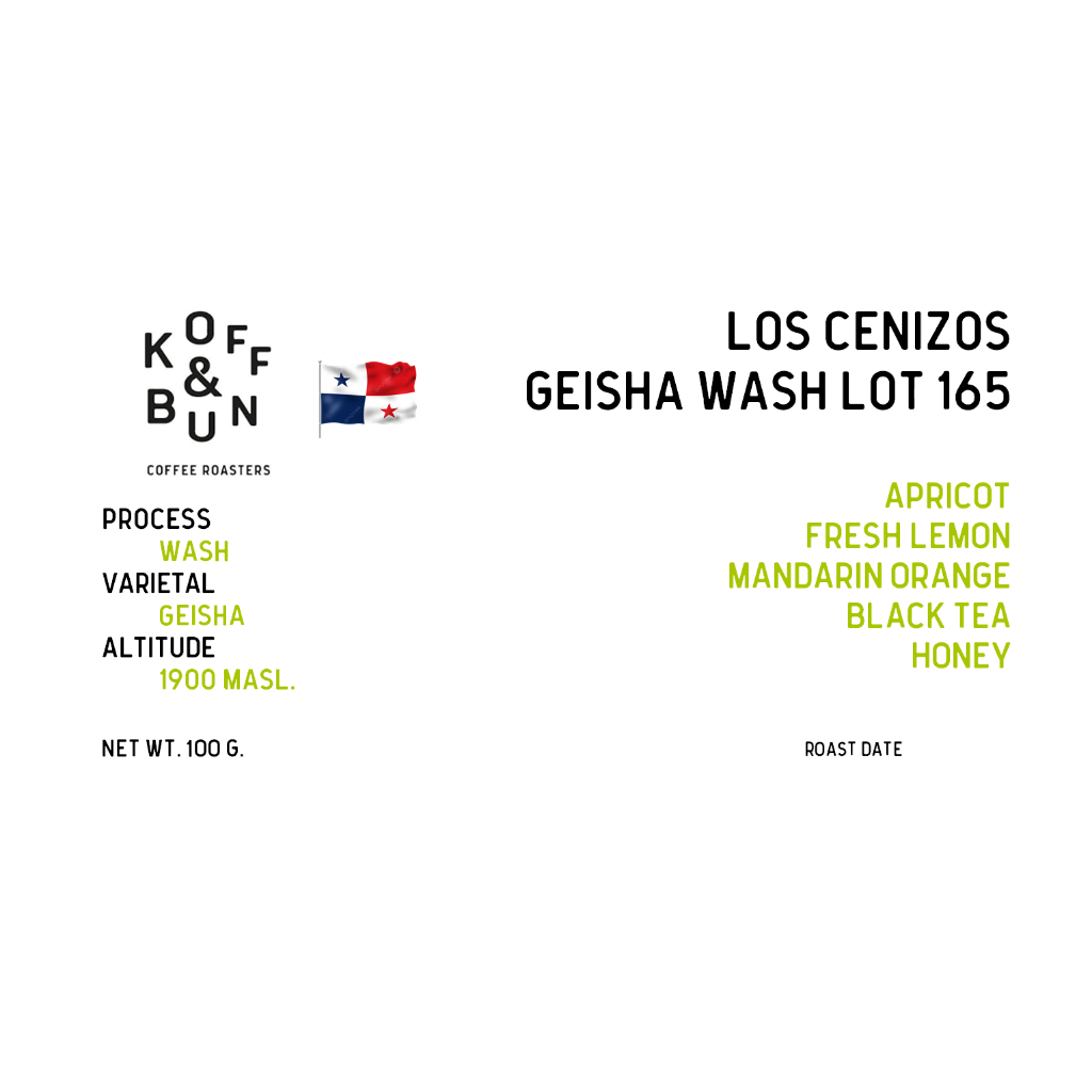 เมล็ดกาแฟคั่ว Los Cenizos Geisha Wash lot 165