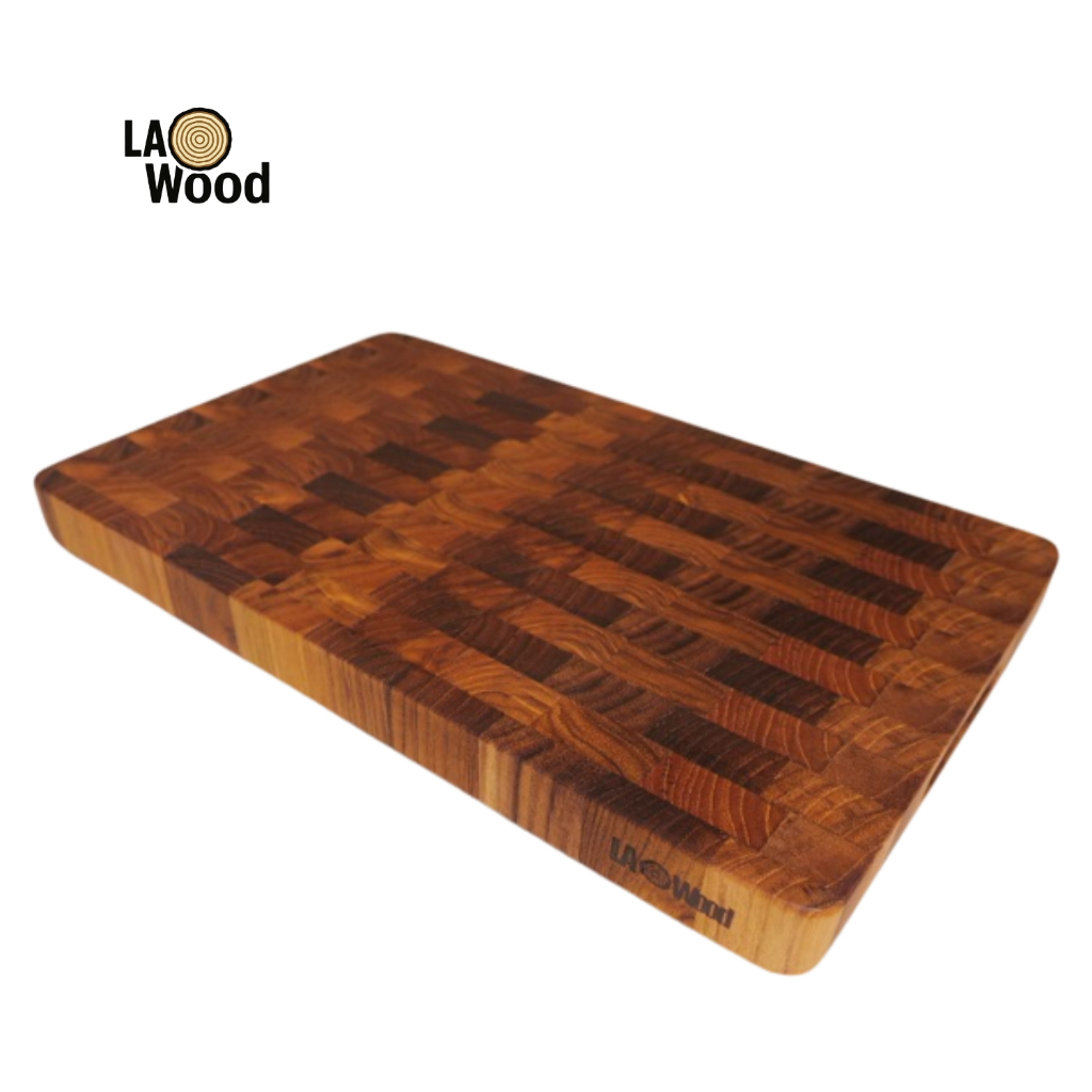 เขียงไม้สักเอนเกรน LAO WOOD รุ่น CB06