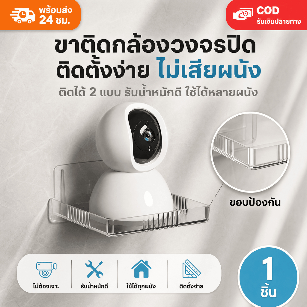 [ลดพิเศษ] ชั้นวางกล้องวงจรปิด ติดผนัง ชั้นวางของ วางเราเตอร์ ขาตั้งกล้องวงจรปิด โปรเจคเตอร์ ชั้นวางของติดผนัง กล้องวงจร
