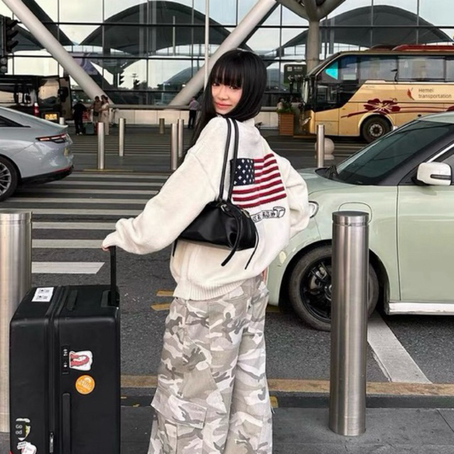 [Pre-Order] CGGA | American Retro Flag Jacquard Sweater Unisex 🤍