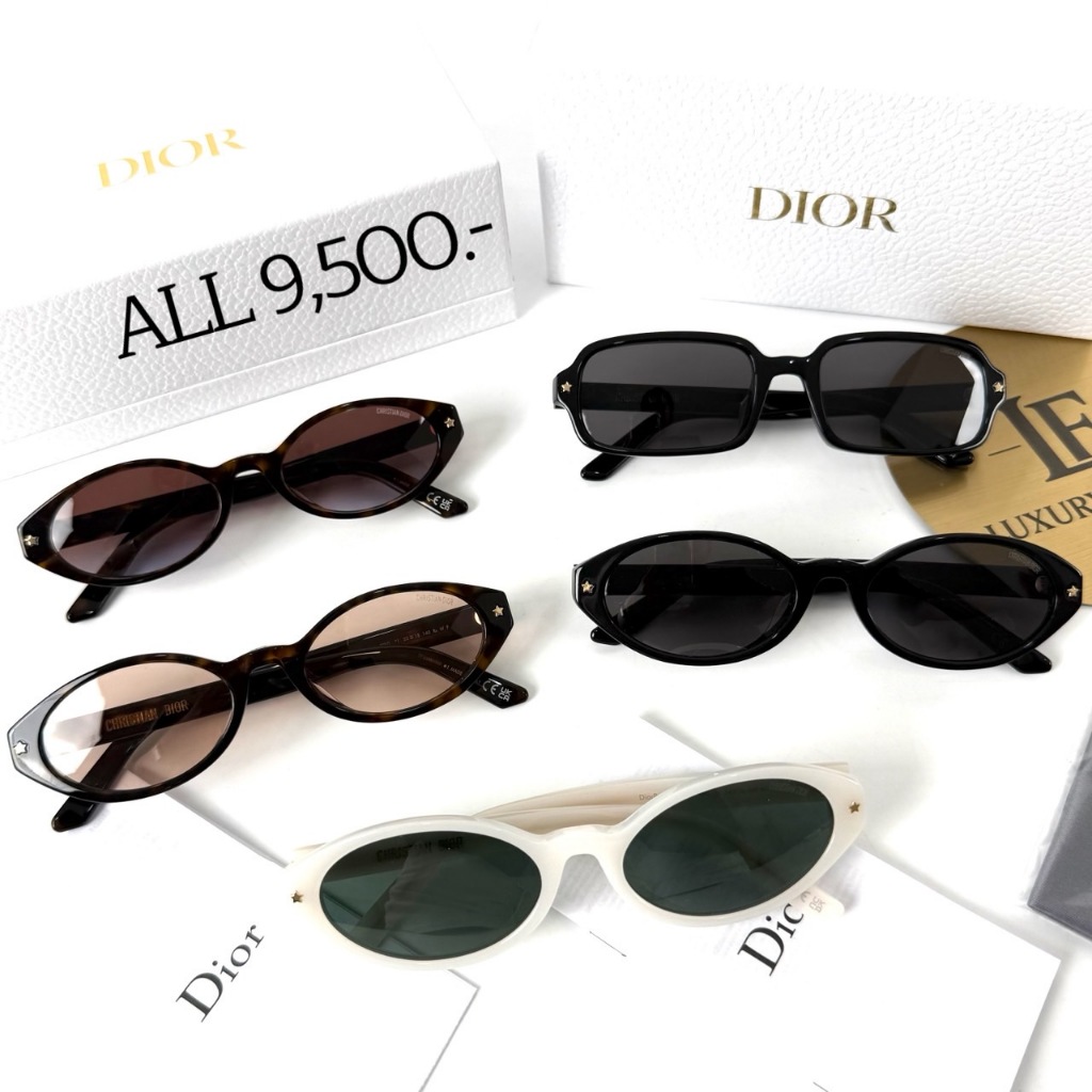 แว่นกันแดด Dior Pacific Oval / Rectangular Sunglasses ของแท้ 100%