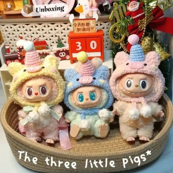 หมวกถักสำหรับใส่ Labubu (แจ้งเปลี่ยนสีได้จ้า)