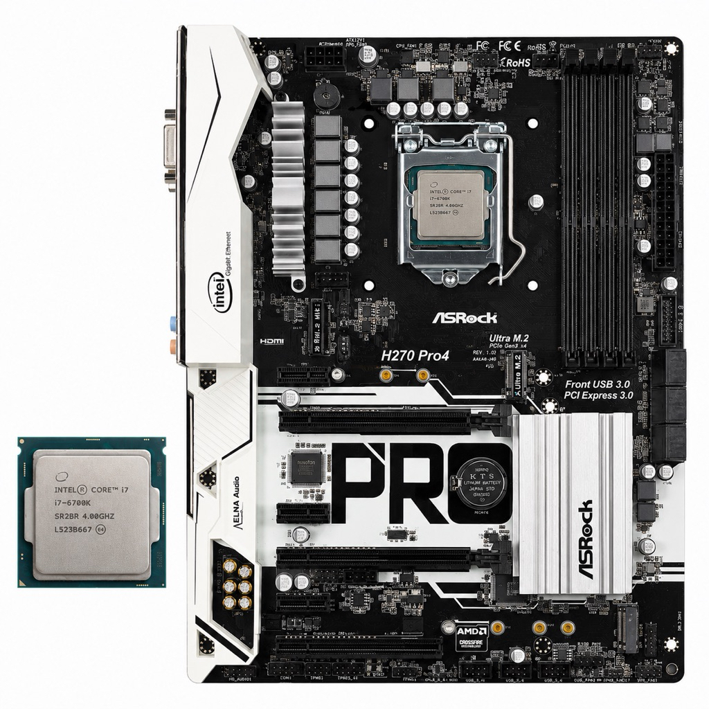 ชุดเซ็ท i7 6700K 6C/12T + ASROCK H270 PRO 4