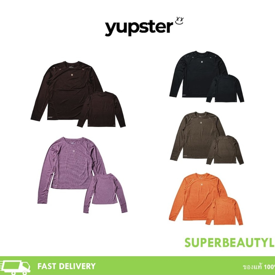 YUPSTER เสื้อวิ่งแขนยาว ผู้ชาย ผู้หญิง รุ่น Trail Motion Men/ Women Running Long Sleeves ผ้าเบา แห้งไว
