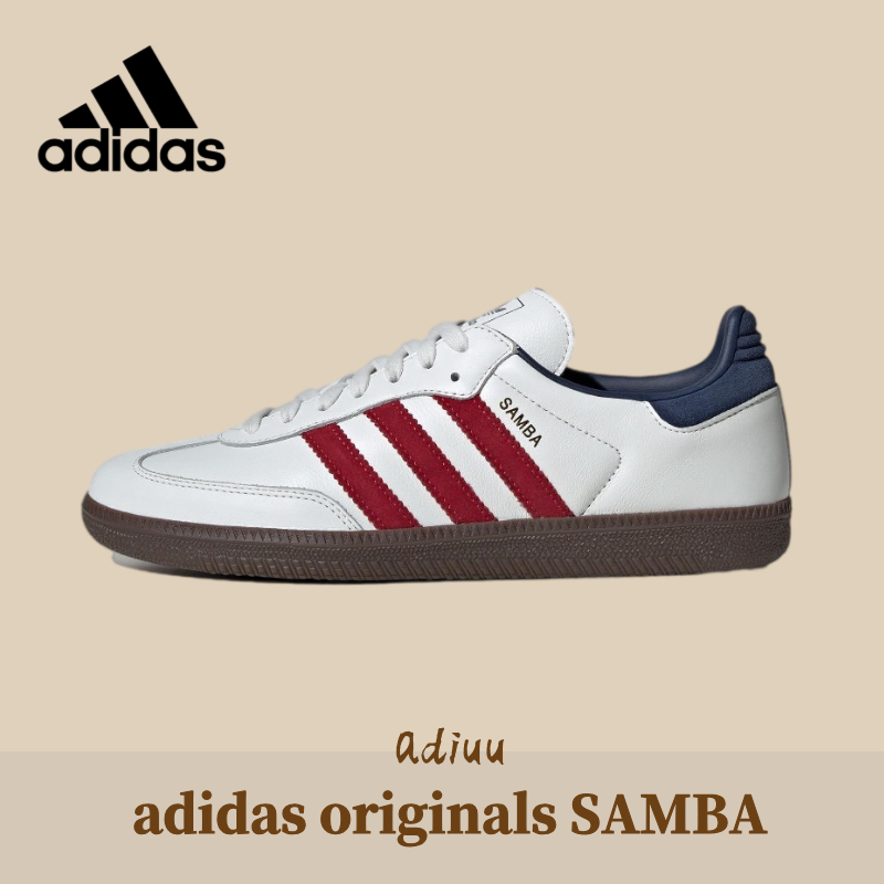 ❤️ของแท้ 100%❤️ adidas originals SAMBA OG crimson And White Sneakers IH4881