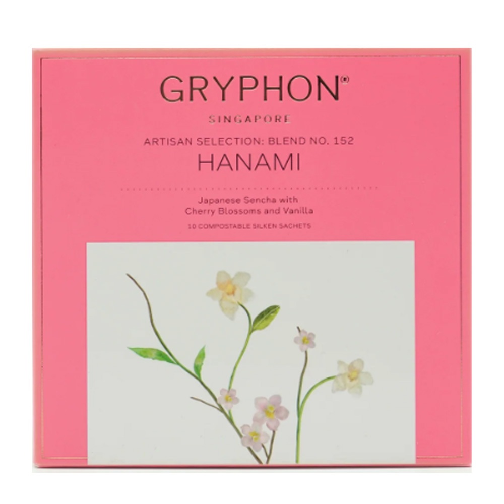 Gryphon Tea Artisan Selection Hanami Green Tea 10 Sachets กริฟฟอน ชาเขียว ฮานามิ 10 ซอง