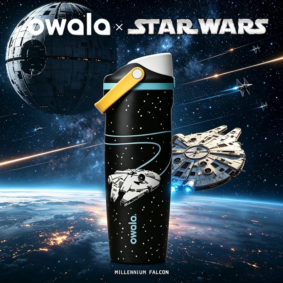 ขวัญที่ Owala Star War Millennium Falcon FreeSip Sway 30oz(887ml) แก้วเก็บความร้อนสแตนเลสพร้อมหลอด BPA Free