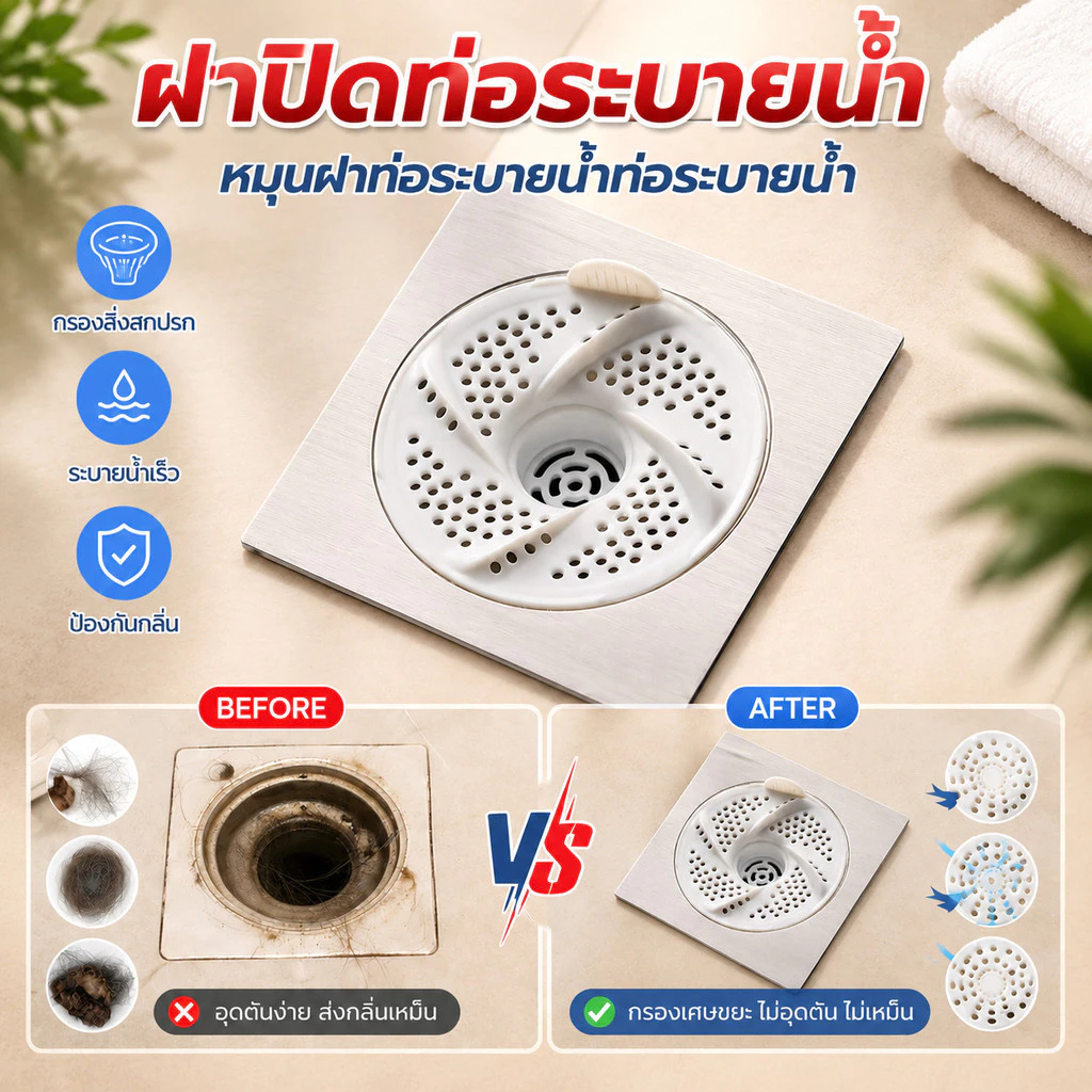 3pcs ฝาครอบท่อระบายน้ํา อ่างล้างจาน ตัวกรองท่อระบายน้ําชั้นในครัวเรือน ป้องกันการอุดตัน ที่จับผมในห้องน้ํา ที่กรองอ่าง