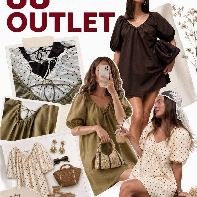 88 OUTLET📍PRIMARK มินิสม็อคเดรส ทรงฮิต ใส่แล้วดู effortless ลุคเก๋ สบายๆแต่มีดีเทลหลังเว้าผูกโบว์ แขนพองช่วยพรางต้นแขน