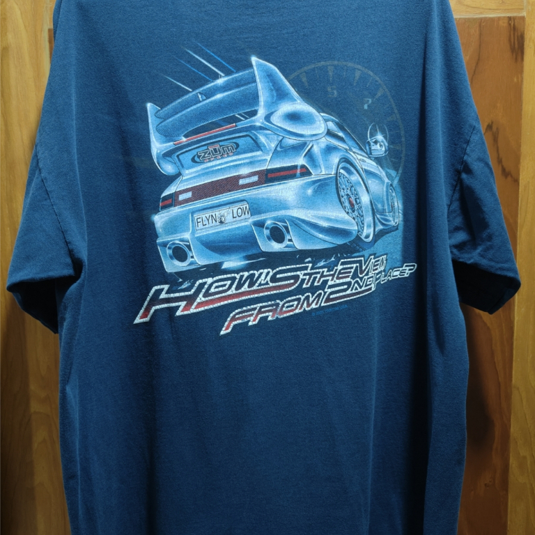 (RARE) เสื้อยิด วินเทจ ODM "Zum Speed" Flyn Low 2001's เสื้อวินเทจ รถ Car ของแท้ Vintage T-Shirt VTG