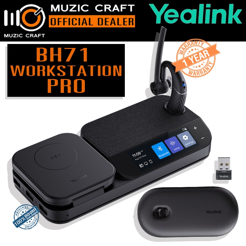 Yealink BH71 Workstation Pro *ของแท้รับประกัน 2 ปี* Wireless Headset System หูฟังไร้สาย พร้อมระบบสปี